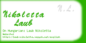 nikoletta laub business card